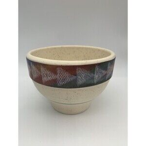 Vintage Treasure Craft Horizon Ribbed Speckled Dip Salsa Sauce Bowls Arrows